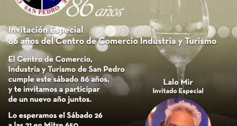 Lalo Mir estará el aniversario del Centro de Comercio