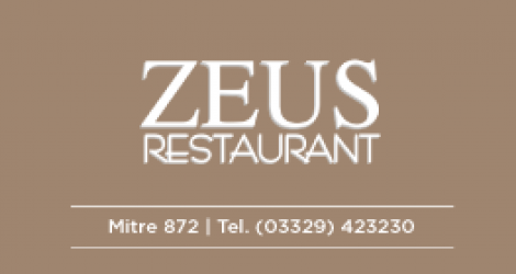 Zeus Restaurant, con más de 20 años en el rubro, experiencia, buena atención y platos destacados.
