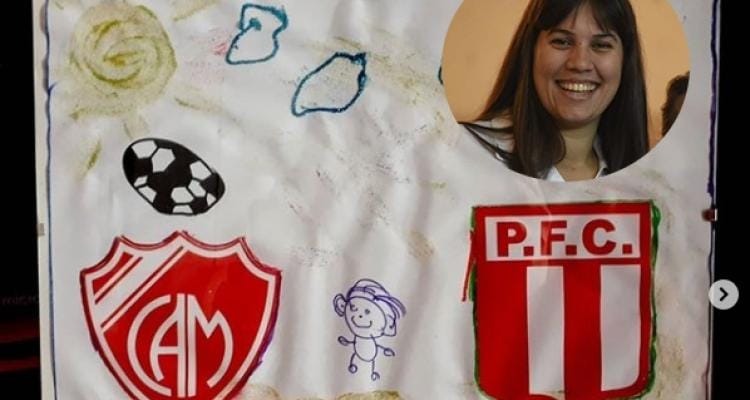 La niña que juega al fútbol en Mitre y le hizo un dibujo a Silvana Brambilla, entrenadora de Paraná recuperada de coronavirus