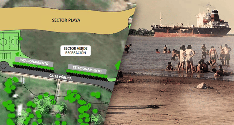 Cómo será la playa pública que proyecta el Gobierno en Vuelta de Obligado