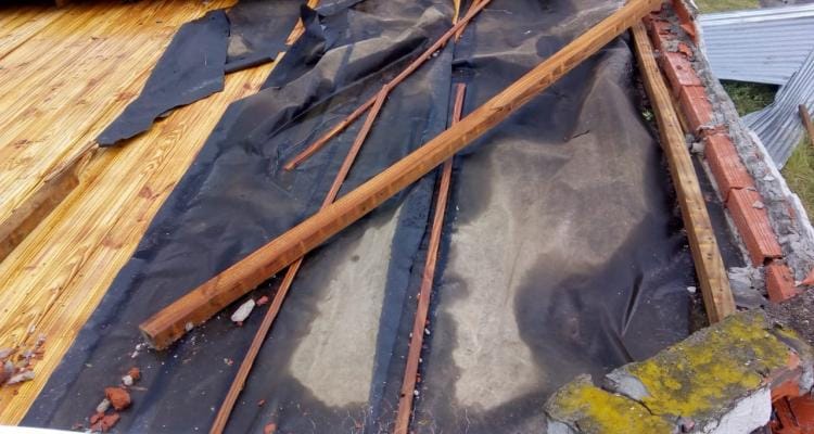 Temporal en San Pedro: Al club El Tanque se le voló el techo de los vestuarios y necesita ayuda