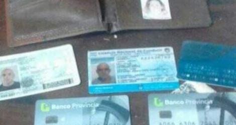 Encontraron una billetera con documentación a nombre de Germán Delucca