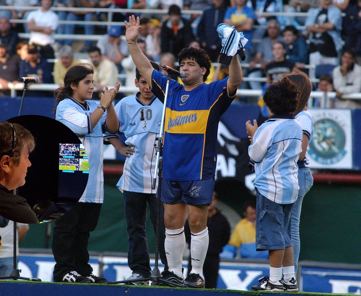 Adiós a Diego Maradona: en su despedida del fútbol en La Bombonera, Nano García dirigió la transmisión por televisión