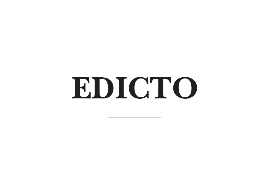 EDICTO – 05/09/2023