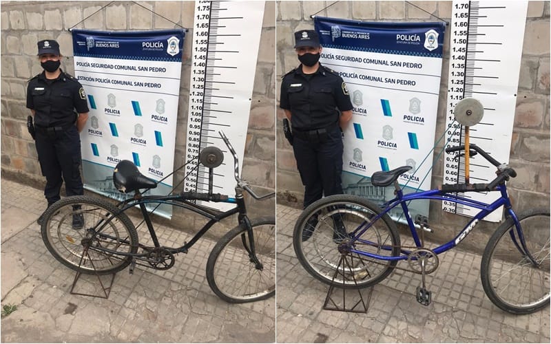 Detuvieron a dos jóvenes que robaron bicicletas para afilar cuchillos y plata a una mujer