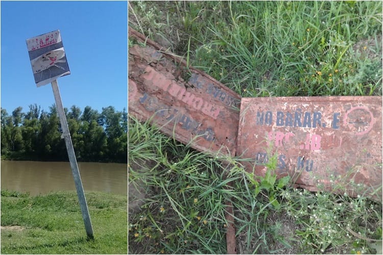 Roleri dejó en claro que los carteles que prohíben bañarse en el riacho “no son un capricho” porque “es peligroso”