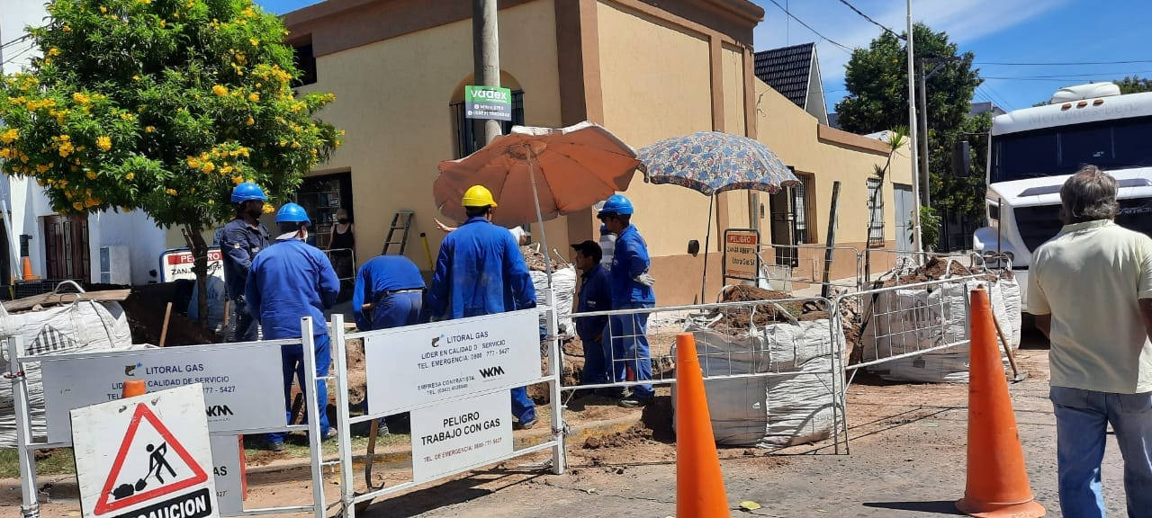 Trabajos en Ayacucho y 11 de Septiembre por una importante pérdida de gas