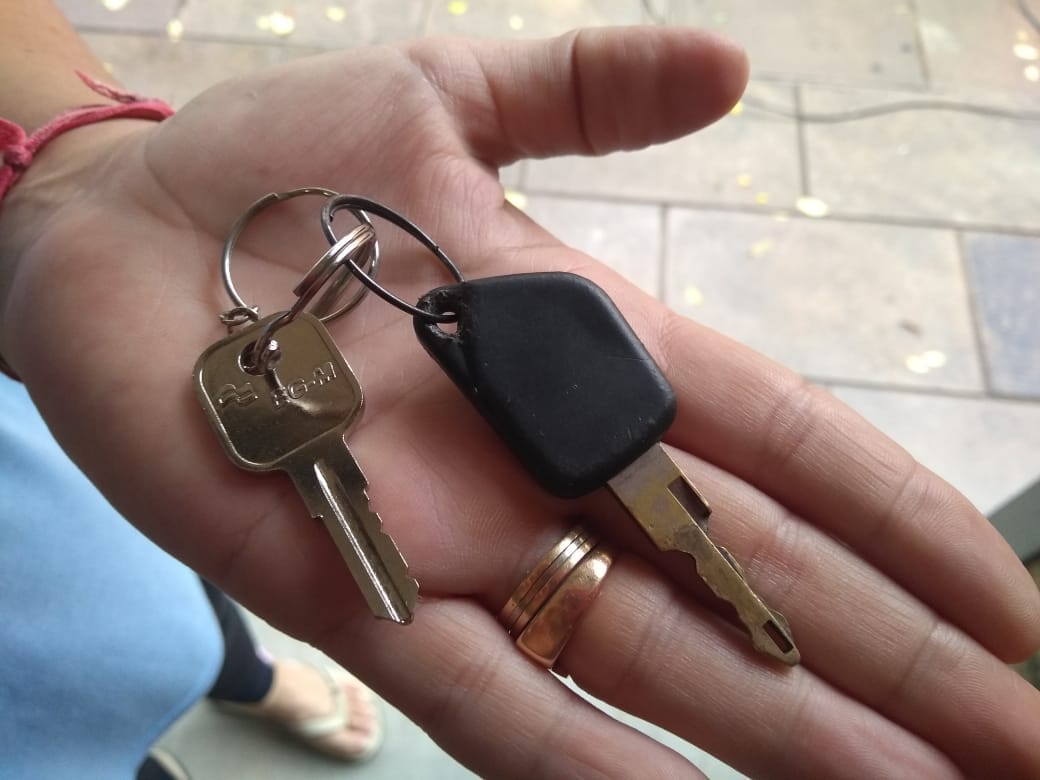 Gabriela encontró estas llaves