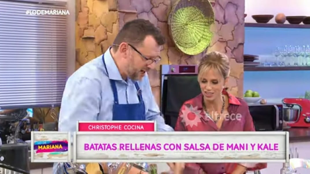 El chef Christophe cocinó con “batatas sampedrinas” en el programa Lo de Mariana