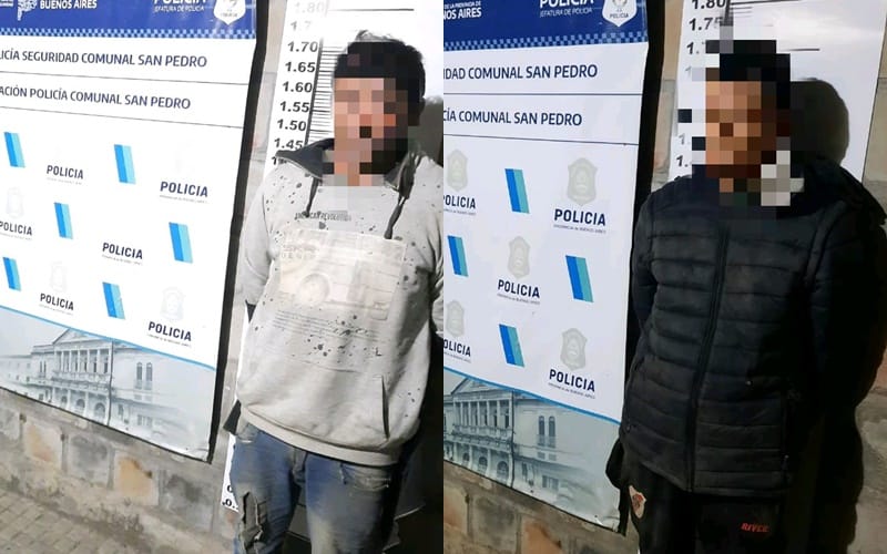 Siguen los robos en barrio Azahares: detuvieron a dos delincuentes con bolsas de naranjas y varillas de hierro