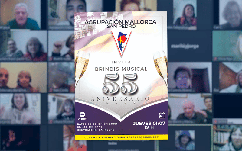 La Agrupación Mallorca celebra su 55° aniversario con un brindis musical virtual