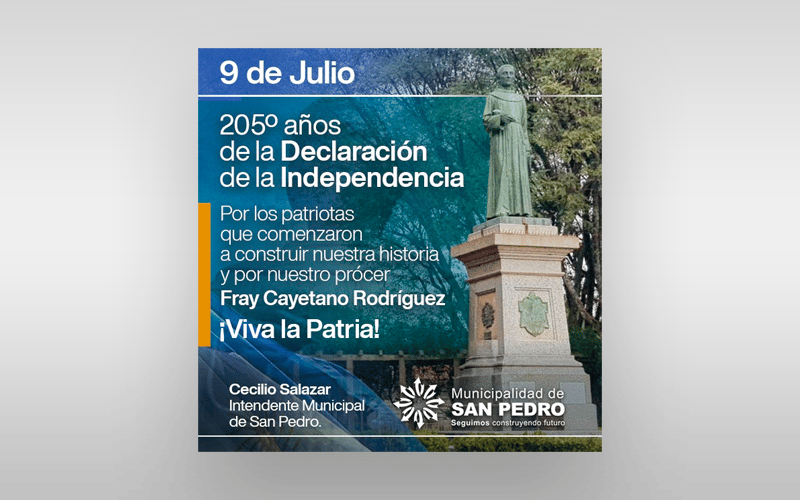 Homenaje por los 205 años de la Declaración de la Independencia