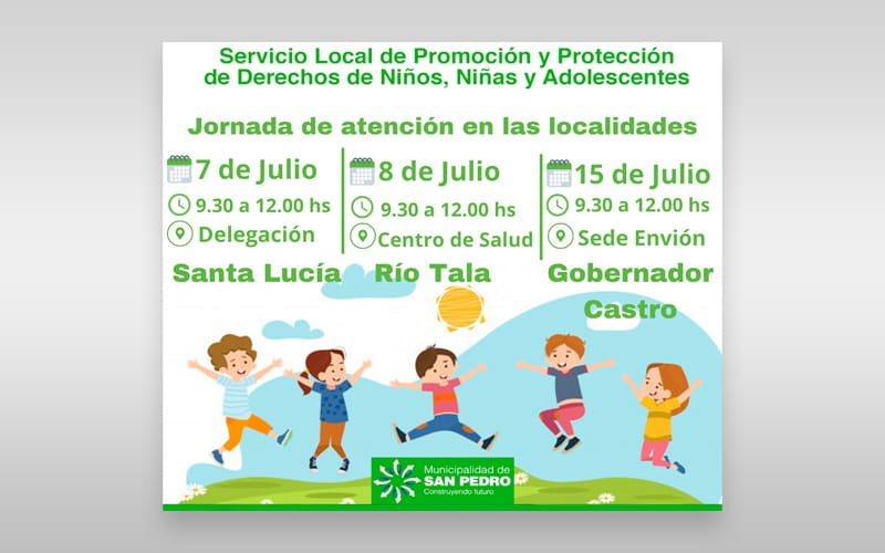 El Servicio Local de Promoción y Protección de Derechos de Niños, Niñas y Adolescentes en las localidades