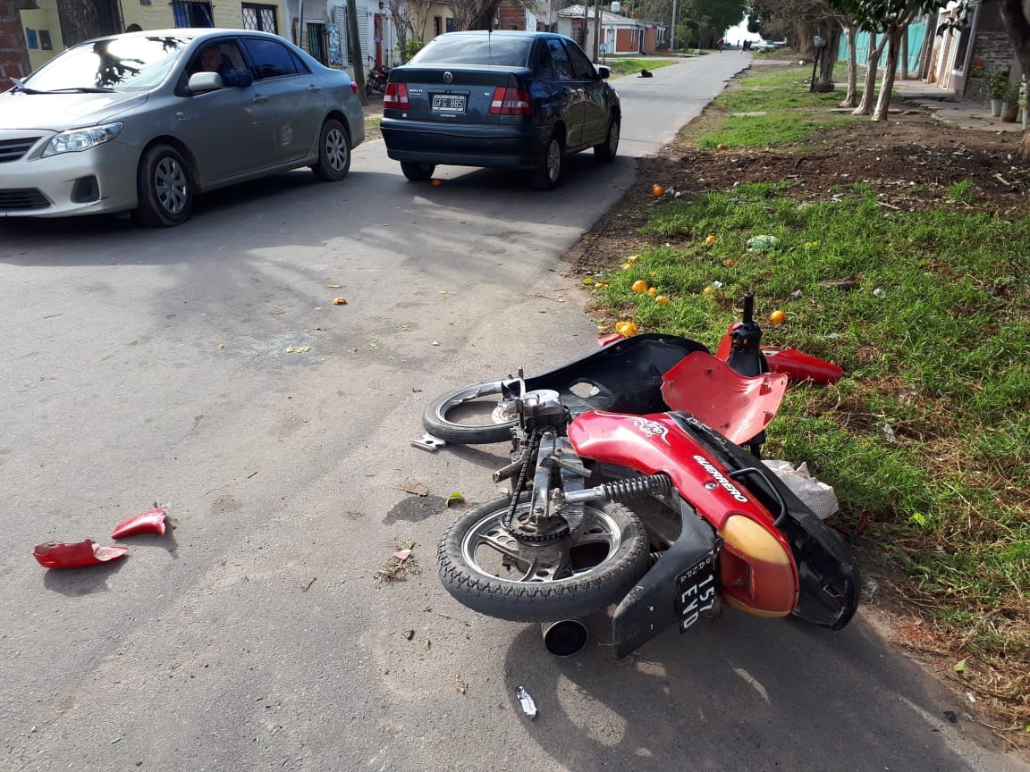 Sofía Rotundo chocó en auto contra una moto conducida por un vendedor de fruta