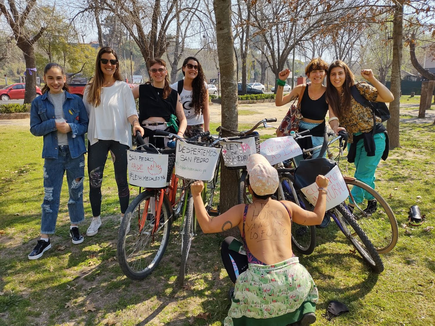 “Bicicleteada carpincha”: la iniciativa para pedir por la Ley de Humedales contó con decenas de sampedrinos