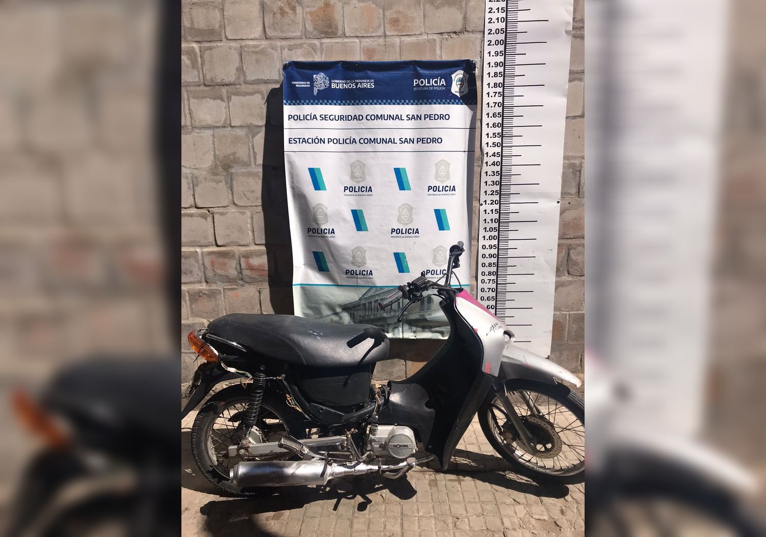 La policía recuperó una moto robada en 2019