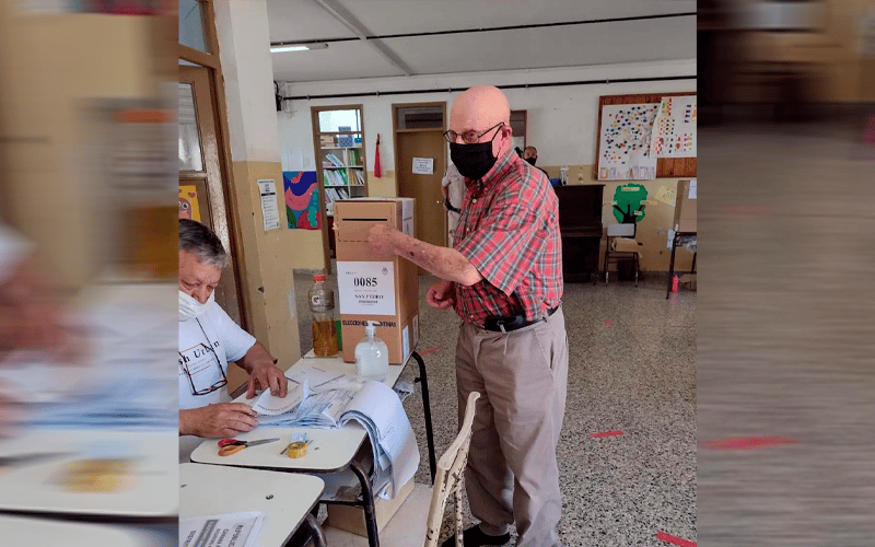 José Pantanetti, con 81 años fue a votar