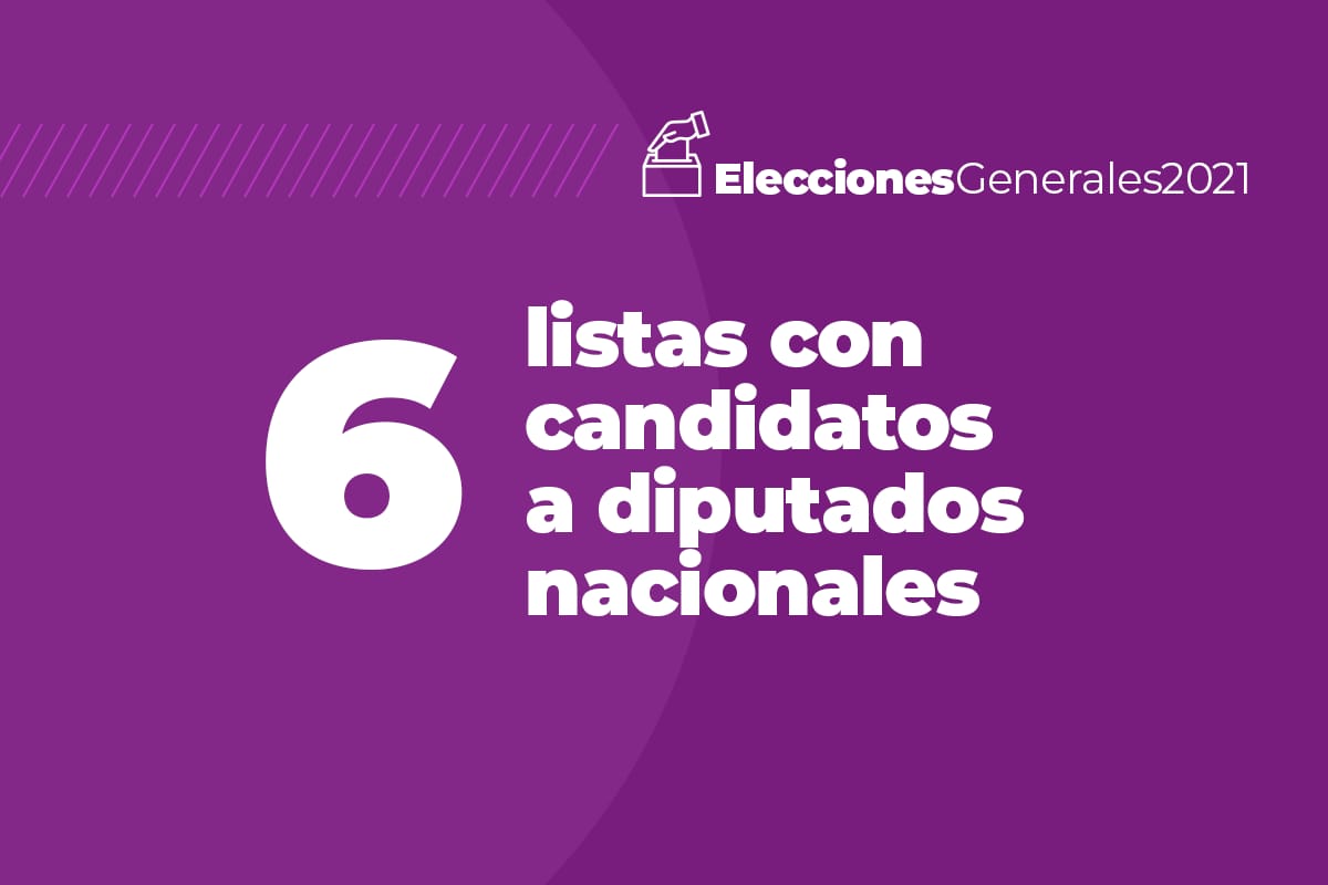 Elecciones 2021: las 6 listas de candidatos a diputados nacionales