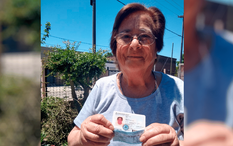 Sunilda Duré, feliz de votar a los 80 años