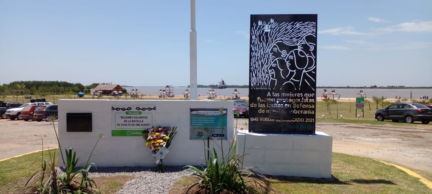 Día de la Soberanía: inauguraron el monumento en homenaje a las mujeres protagonistas de la Batalla de Vuelta de Obligado