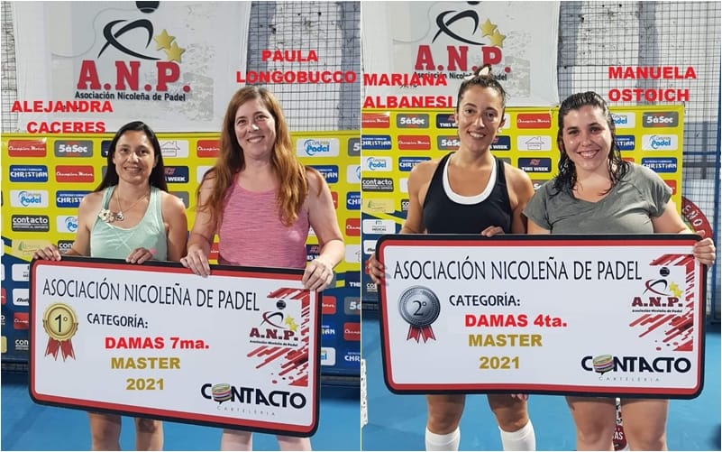 Masters de la Asociación Nicoleña: Paula Longobucco campeona y Manuela Ostoich finalista