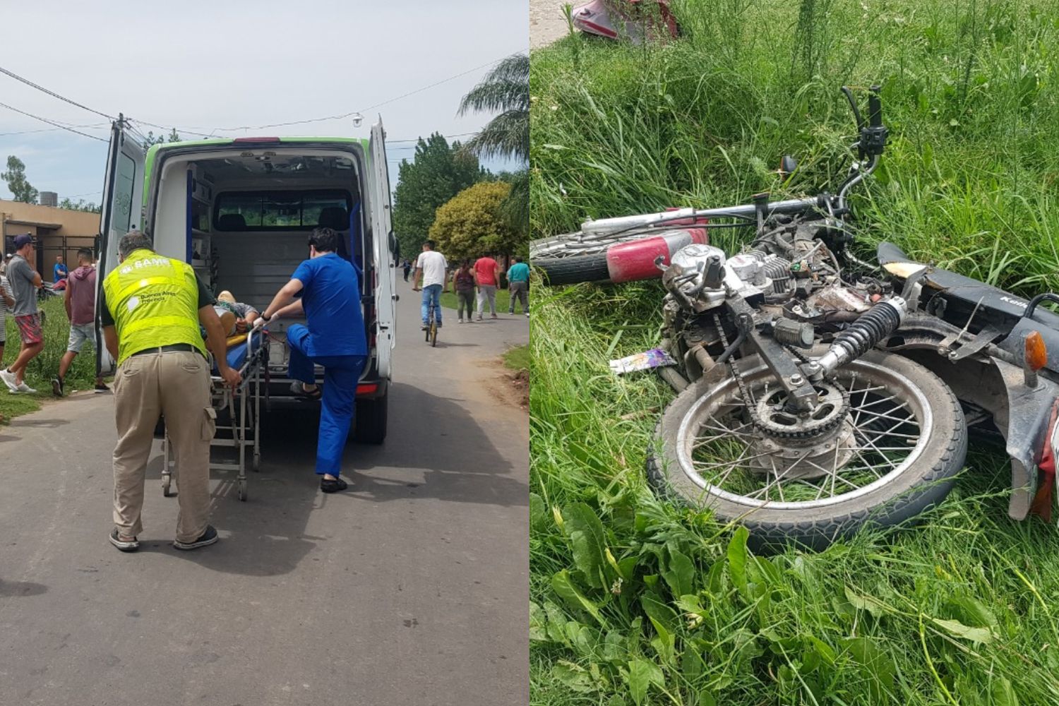 Trasladaron a Pergamino a Ismael López, el motociclista que está en grave estado tras un accidente