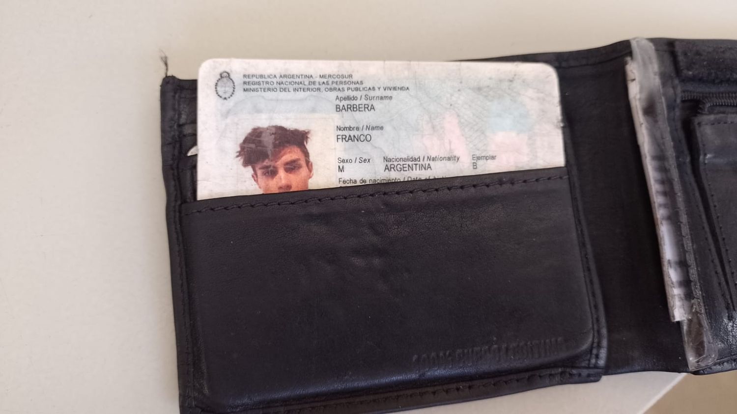 Encontraron la billetera de Franco