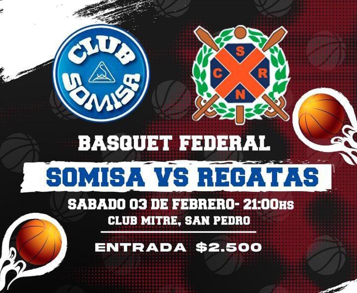 Básquet Federal: Somisa y Regatas jugarán en San Pedro