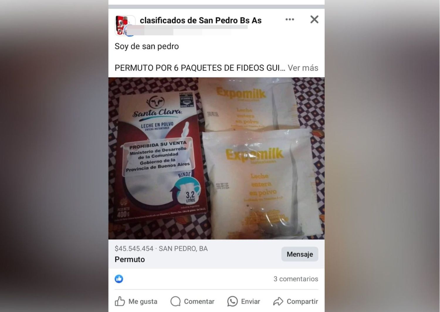 Reportan Que Venden La Mercadería Que Dan En Las Escuelas Las últimas Noticias De San Pedro 1360