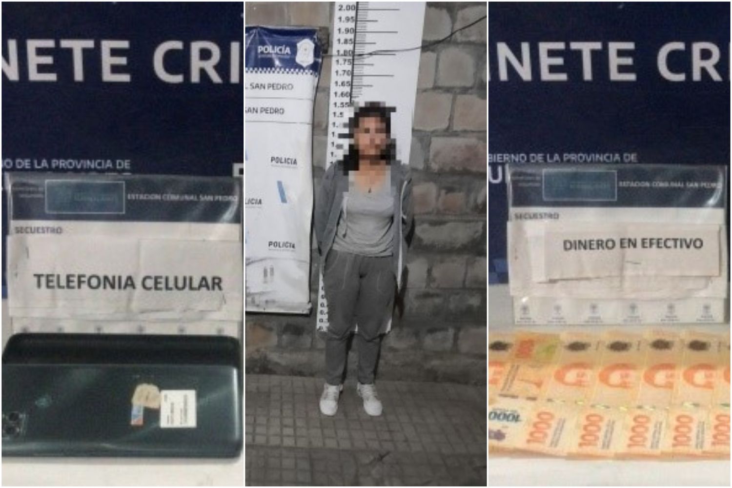 Secuestraron un celular y dinero en efectivo.