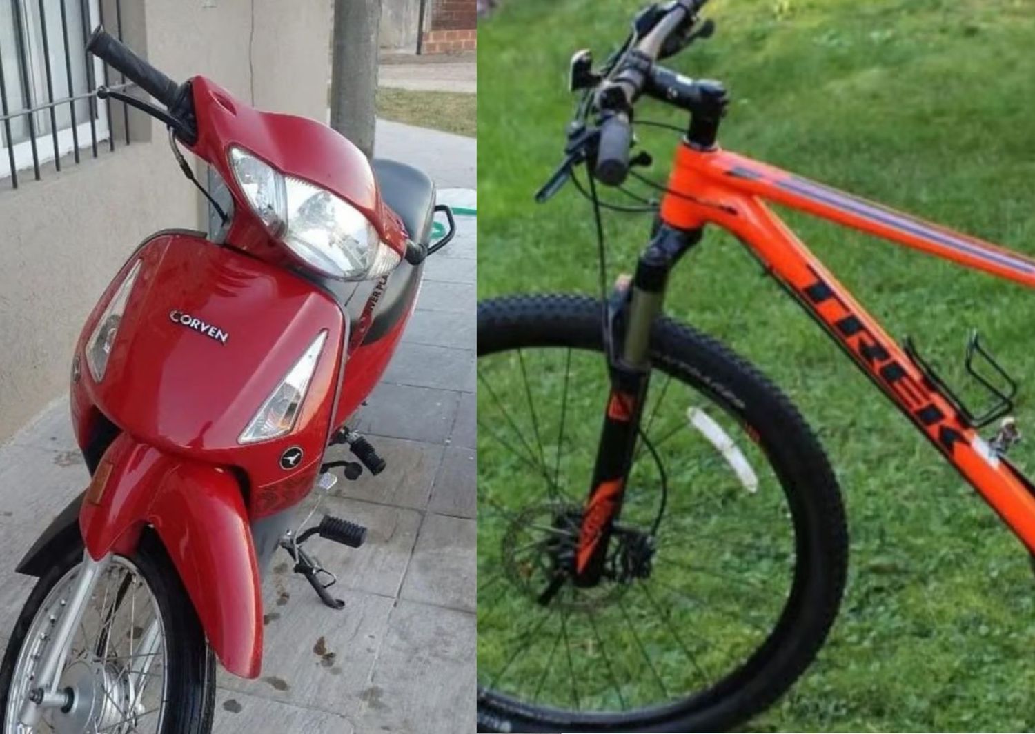 Moto y bicicleta robadas en el último mes y medio. Foto: La Opinión.